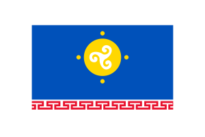 Ust-Orda Buryat Autonomous Okrug Flag Vector Illustration flag