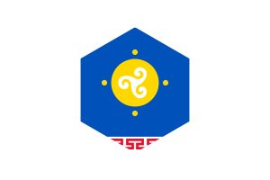Ust-Orda Buryat Autonomous Okrug Flag Hexagon Shape flag