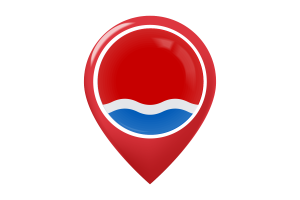 Amur Oblast Flag Map Pin Icon flag