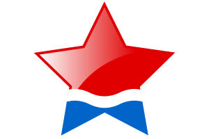 Amur Oblast Flag Star Icon flag