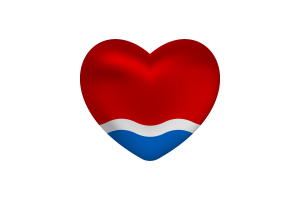 Love of Amur Oblast Heart Shape flag