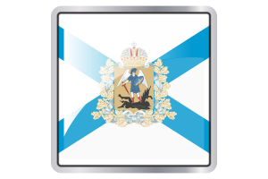 Icona quadrata della bandiera di Arkhangelsk flag