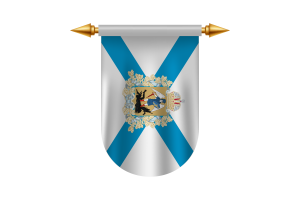 Immagini vettoriali dell'emblema della bandiera di Arkhangelsk flag