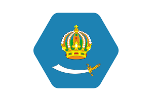 Astrakhan Flag Illustration Hexagon Rounded Shape flag