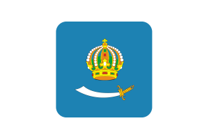 Astrakhan Flag Square Rounded Shape flag