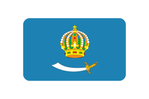 Astrakhan Flag Rounded Rectangle Vector Illustration flag