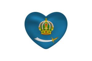 Love of Astrakhan Heart Shape flag