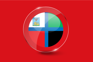 Pulsante Rotondo Lucido della Bandiera di Belgorod flag
