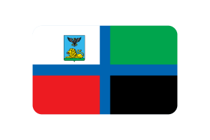 Bandiera di Belgorod Illustrazione Vettoriale Rettangolo Arrotondato flag