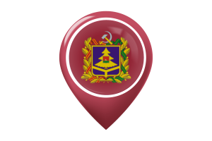 Bryansk Flag Map Pin Icon flag