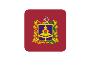 Bryansk Flag Square Rounded Shape flag