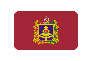 Bryansk Flag Rounded Rectangle Vector Illustration flag