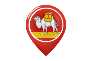 Chelyabinsk Flag Map Pin Icon flag