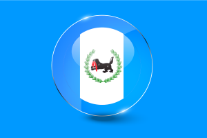 Irkutsk Flag Glossy Round Button flag