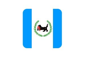 Irkutsk Flag Square Rounded Shape flag