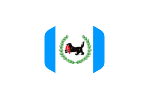 Irkutsk Flag Rounded Hexagon Shape flag