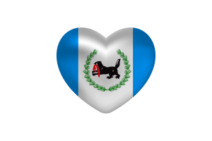 Love of Irkutsk Heart Shape flag