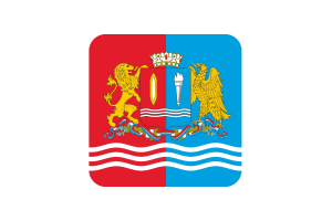 Ivanovo Flag Square Rounded Shape flag