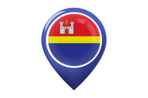 Icona della Bandiera di Kaliningrad con Pin della Mappa flag