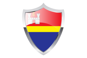 Bandiera di Kaliningrad con Scudo Medievale flag