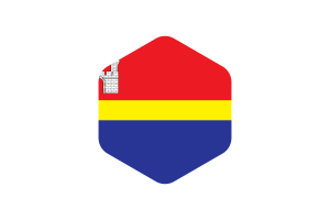 Bandiera di Kaliningrad Forma Esagonale Arrotondata flag