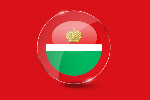 Kaluga Flag Glossy Round Button flag