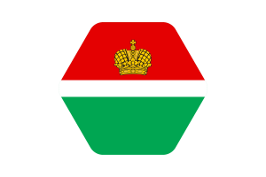 Kaluga Flag Illustration Hexagon Rounded Shape flag