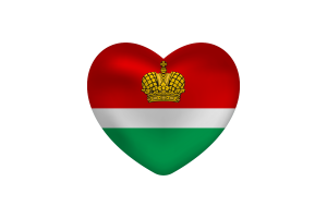 Love of Kaluga Heart Shape flag
