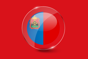 Kemerovo Flag Glossy Round Button flag