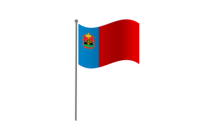 Waving Flag of Kemerovo flag