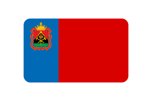 Kemerovo Flag Rounded Rectangle Vector Illustration flag