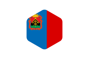 Kemerovo Flag Rounded Hexagon Shape flag