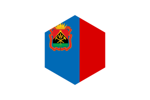 Kemerovo Flag Hexagon Shape flag