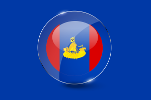 Kostroma Flag Glossy Round Button flag