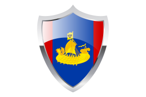 Kostroma Flag with Medieval Heater Shield flag