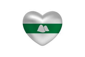 Love of Kurgan Heart Shape flag