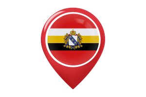 Icône de pin de carte du drapeau de Koursk flag