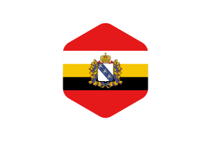 Drapeau de Koursk en forme d'hexagone arrondi flag