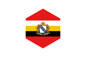Drapeau de Koursk en forme d'hexagone flag