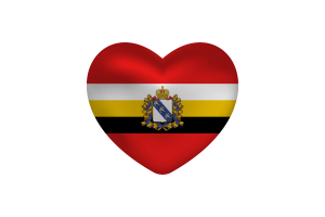 Amour de Koursk en forme de cœur flag