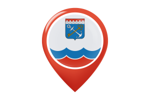 Leningrad Flag Map Pin Icon flag