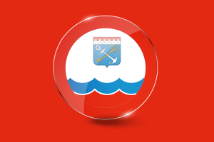 Leningrad Flag Glossy Round Button flag