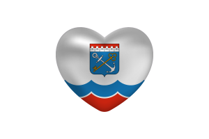 Love of Leningrad Heart Shape flag