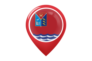 Icona Mappa Pin Bandiera di Magadan flag