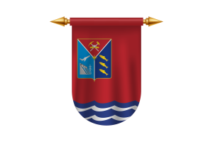 Immagini Vettoriali Emblema Bandiera di Magadan flag