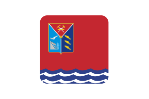 Bandiera di Magadan Forma Quadrata Arrotondata flag