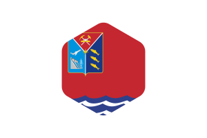 Bandiera di Magadan Forma Esagono Arrotondata flag