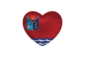Amore di Magadan Forma Cuore flag