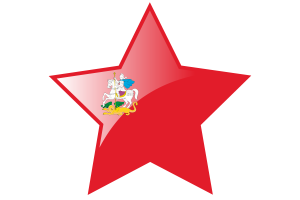 Moscow Oblast Flag Star Icon flag
