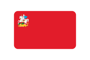 Moscow Oblast Flag Rounded Rectangle Vector Illustration flag